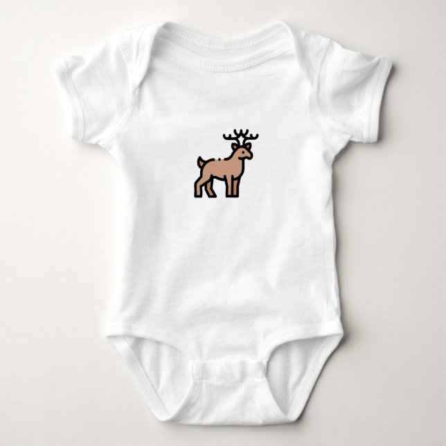 Body Para Bebê Pequena Reindeer (Frente)