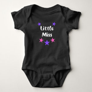 Body Para Bebê Pequena Senhora Estrelas Rosa e Roxo