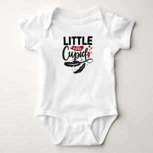 Body Para Bebê Pequena Senhorita Cupid Dia de os namorados