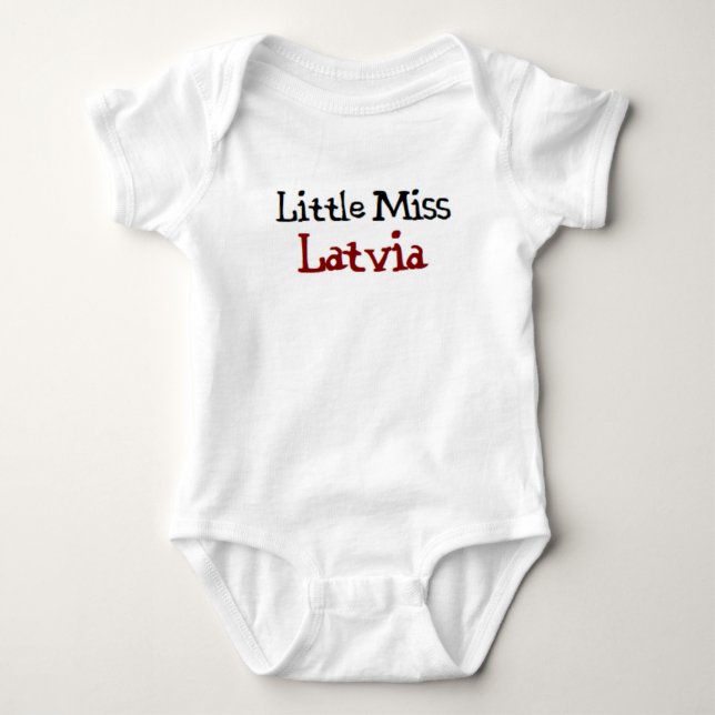 Body Para Bebê pequena senhorita letã (Frente)