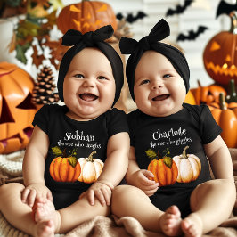 Body Para Bebê Pequeno Abóbora Primeiro Halloween Personalizado