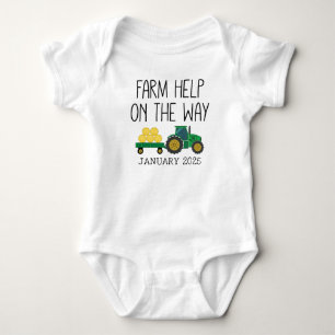Body Para Bebê Pequeno Agricultor - Ajuda da Fazenda no Caminho