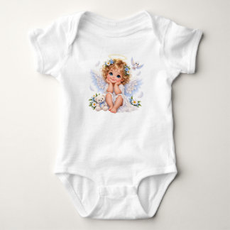 Body Para Bebê Pequeno Anjo – Doce Anjo Bebê com Urso de Pelúcia