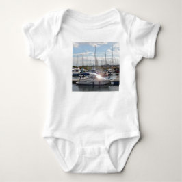 Body Para Bebê Pequeno barco a motor apanhando o sol