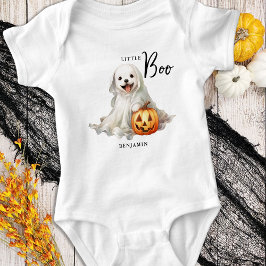 Body Para Bebê Pequeno Boo Cute Halloween Personalizado Ghost Pup