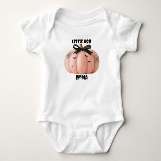 Body Para Bebê Pequeno Boo Personalizado Pumpkin do Halloween