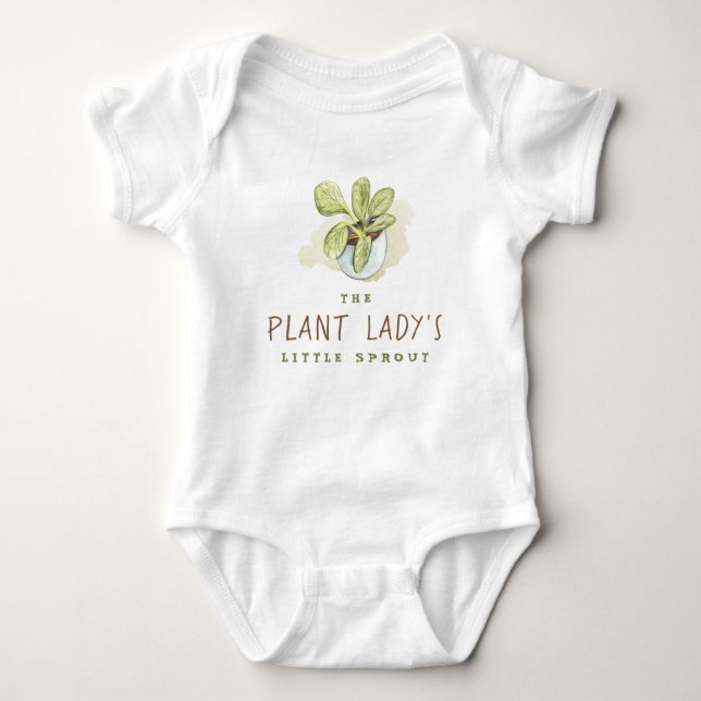 Body Para Bebê Pequeno broto de senhora das plantas (Frente)