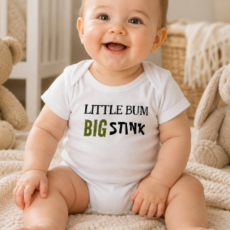 Body Para Bebê Pequeno Bum Grande Fedor Dito Divertido Bebê