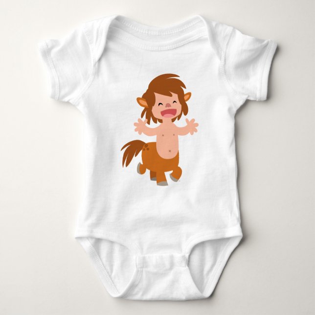 Body Para Bebê Pequeno Cartoon Centaur Baby Roupa (Frente)