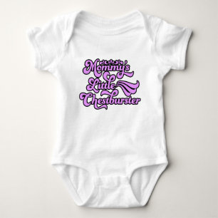 Body Para Bebê Pequeno Chestburster mamãe, Roxo no Estilo 70