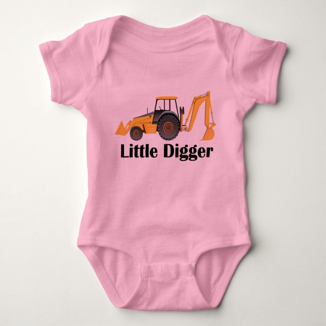 Body Para Bebê Pequeno Digger - Bebê Jersey Bodycase (Frente)