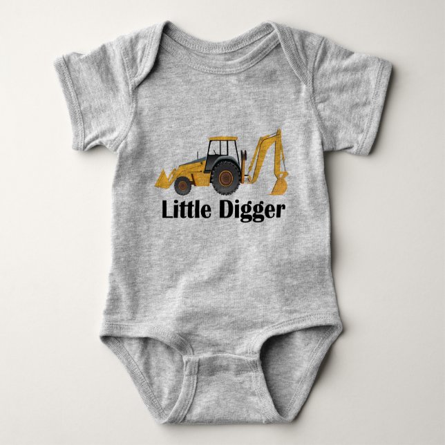Body Para Bebê Pequeno Digger - Bebê Jersey Bodycase (Frente)
