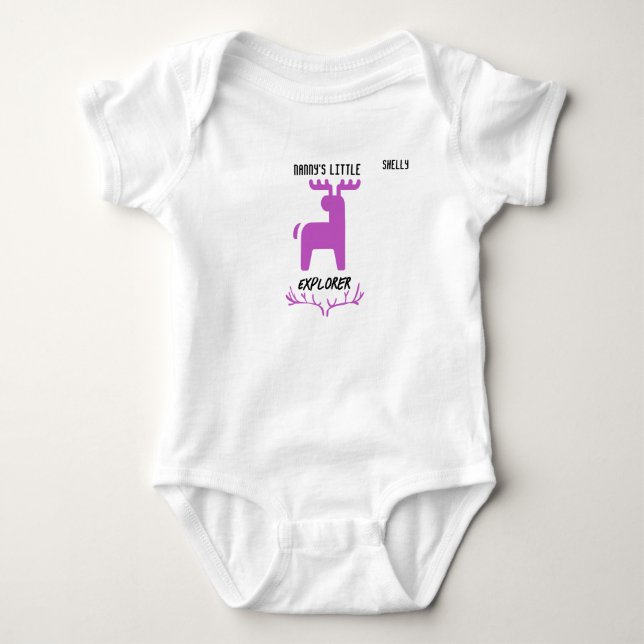 Body Para Bebê "Pequeno Explorador" Personalizável (Frente)