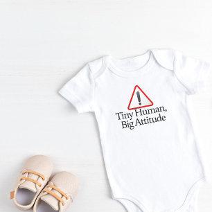 Body Para Bebê Pequeno humano, grande atitude