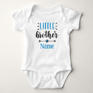 Body Para Bebê Pequeno Irmão Personalizado Nome Cute