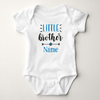 Body Para Bebê Pequeno Irmão Personalizado Nome Cute