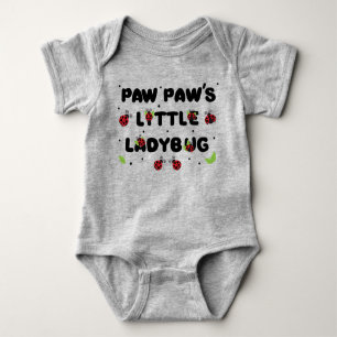 Body Para Bebê Pequeno Ladybug da Paw Paw - Bonito