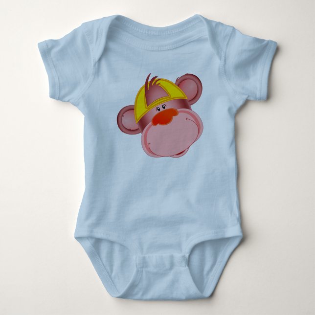 Body Para Bebê Pequeno Macaco. (Frente)