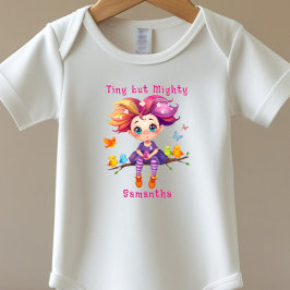 Body Para Bebê Pequeno mas poderoso Rainbow Pixie com Amigos Páss