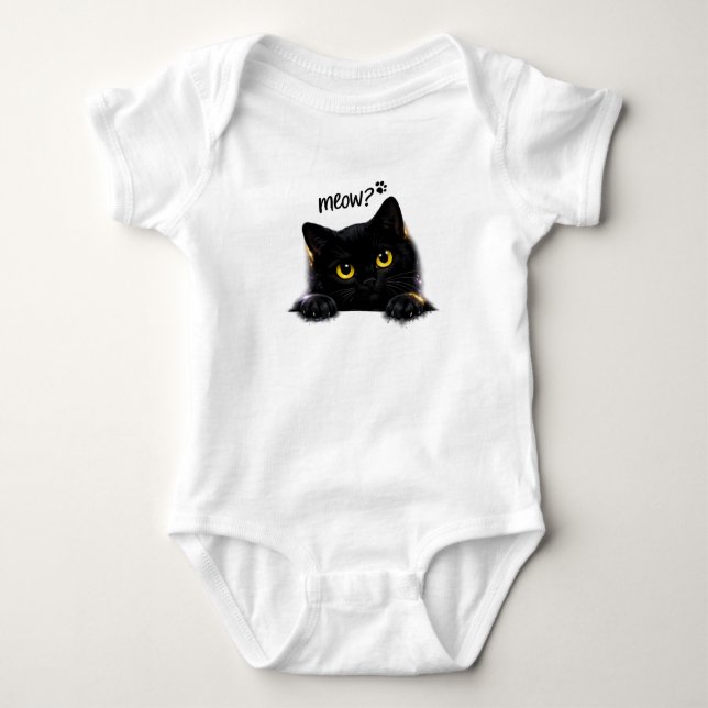 Body Para Bebê Pequeno Miau (Frente)