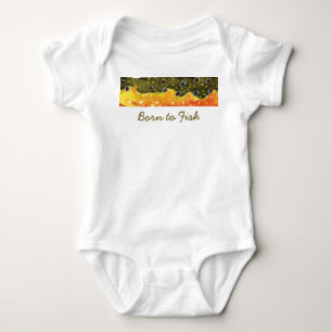 Body Para Bebê Pequeno "Nascer a Peixe" - Pescador de Mosca Brook