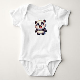 Body Para Bebê Pequeno panda bonito e engraçado