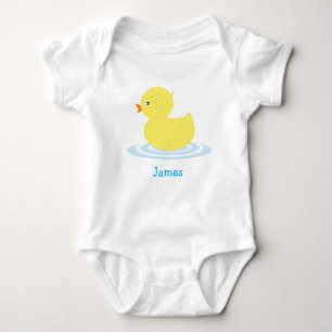 Body Para Bebê Pequeno Pato Amarelo Personalizado Fato De Bebê