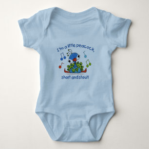 Body Para Bebê Pequeno Peacock Curto e Stout