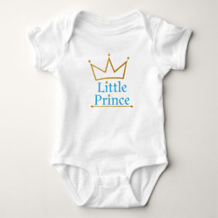Body Para Bebê Pequeno Príncipe Dourado Coroa