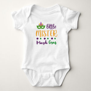 Body Para Bebê Pequeno Sr. Mardi Gras // Bonito Divertido