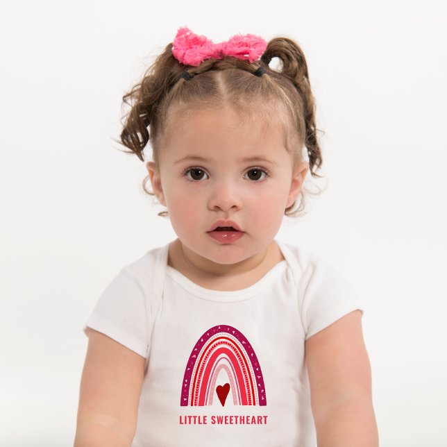 Body Para Bebê Pequeno Sweetheart Boho Namorados Rainbow (Criador carregado)