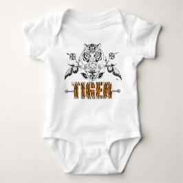 Body Para Bebê Pequeno Tigre Vintage impressão
