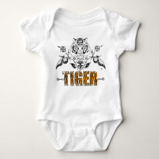 Body Para Bebê Pequeno Tigre Vintage impressão