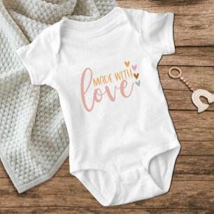 Body Para Bebê Pequenos Corações Feitos Com Amor Bonito