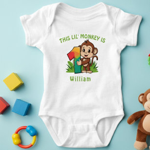 Body Para Bebê Pequenos Macacos primeiro aniversario Crianças Per