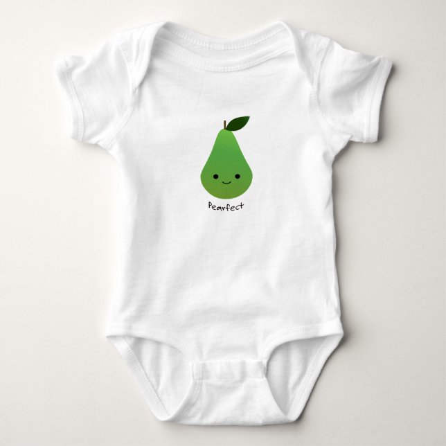 Body Para Bebê Pera Branca e Funny Pearfect (Frente)