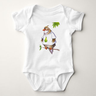 Body Para Bebê Perdiz em um roupa do design da pera T