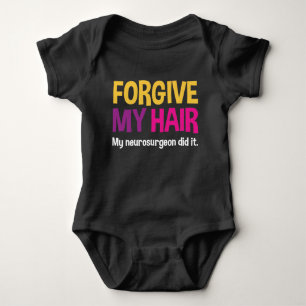 Body Para Bebê Perdoe o meu cabelo - Engraçado macaco para bebês