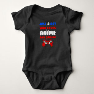 Body Para Bebê Perfect Anime & Video Games Just a Boy Who Loves