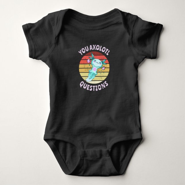 Body Para Bebê Perguntas axolotl (Frente)