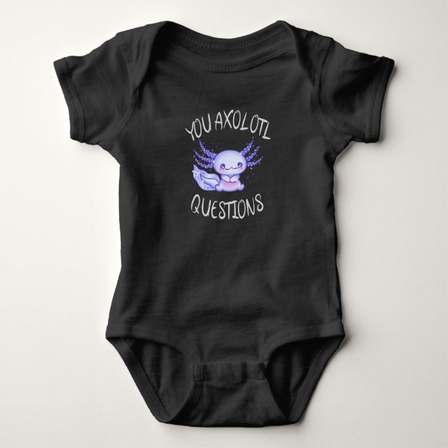 Body Para Bebê Perguntas axolotl (Frente)