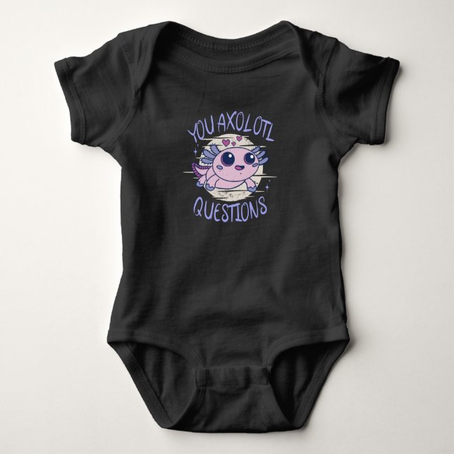 Body Para Bebê Perguntas axolotl (Frente)