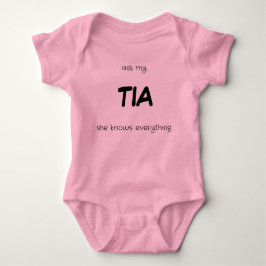 Body Para Bebê Pergunte à Minha Tia - Ela Sabe Tudo