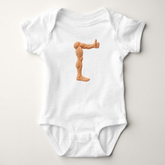 Body Para Bebê Pernas-Ombros (Frente)