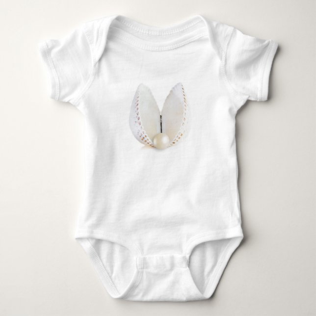 Body Para Bebê Pérolas e cascas (Frente)
