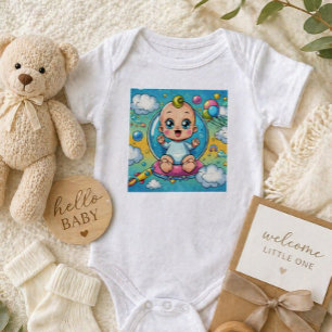 Body Para Bebê Personagem de Desenho Animado de Bebê Fofo Berçári