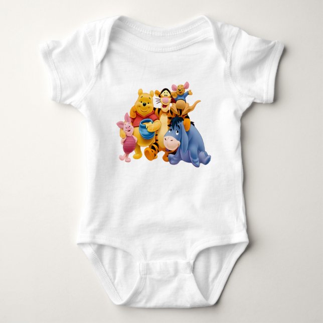 Body Para Bebê Personagem de desenho animado Winnie Pooh Bear Hon (Frente)