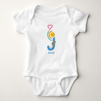 Body Para Bebê Personalisierbares Baby-body mit Buchstaben-Tieren
