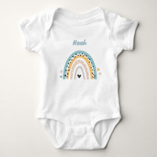 Body Para Bebê Personalisierter Babybody mit Name und Regenbogen