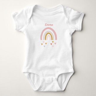 Body Para Bebê Personalisierter Babybody mit Name und Regenbogen